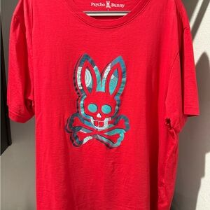 Psycho Bunny Kids Red and Blue Graphic Tee